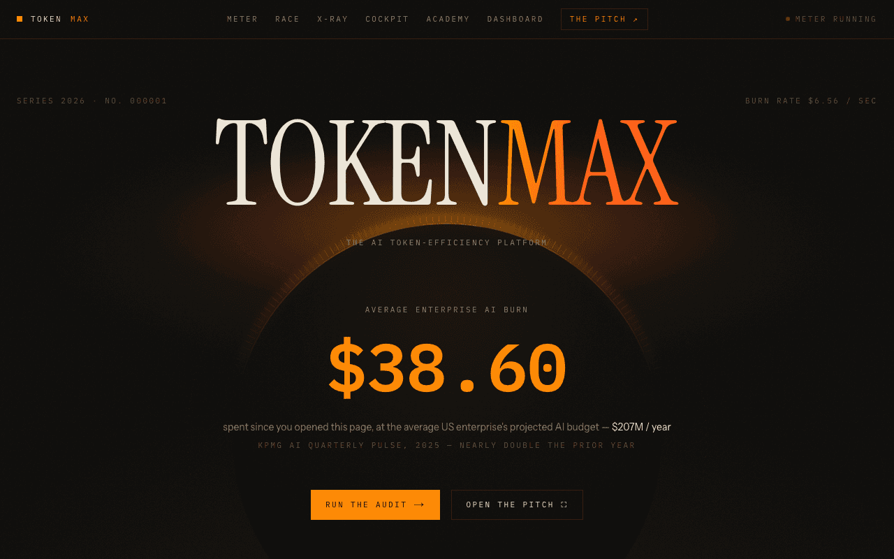 TokenMax live product